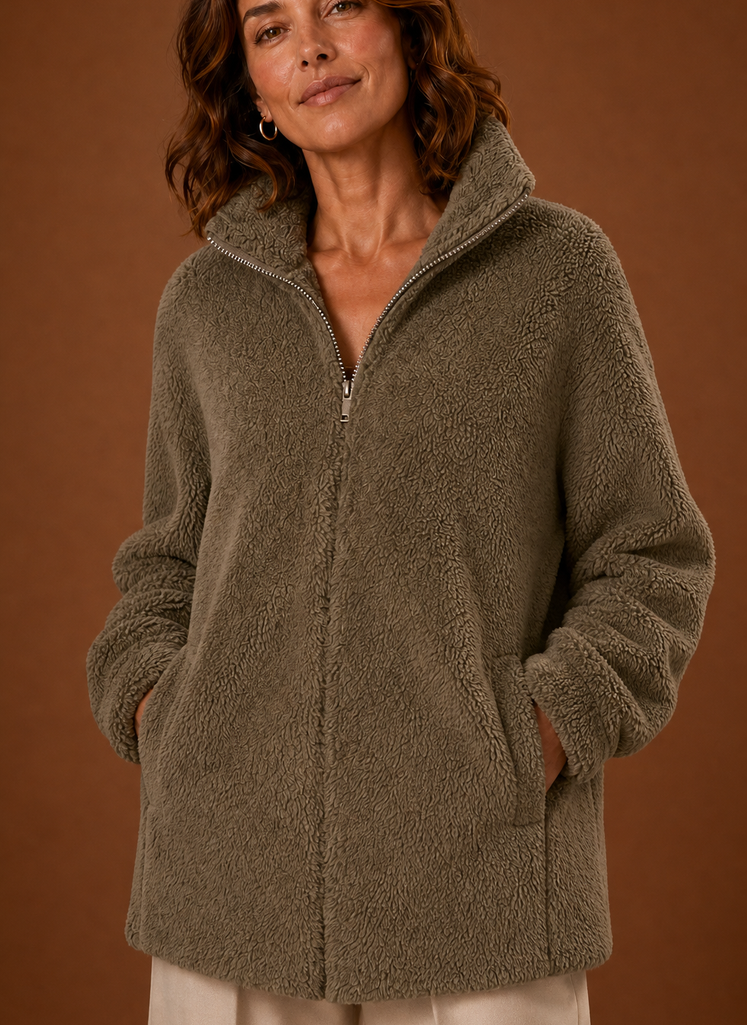 Fleece sherpa jas dames – afbeelding 12