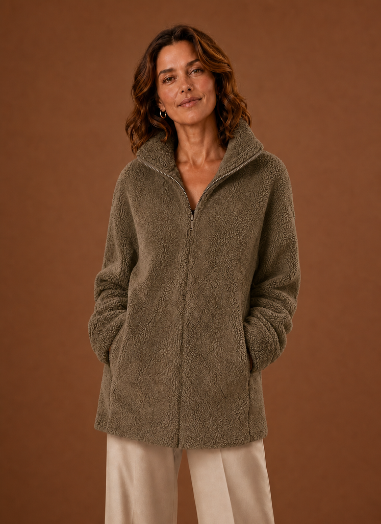 Fleece sherpa jas dames – afbeelding 9
