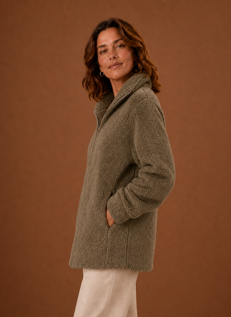 Fleece sherpa jas dames – afbeelding 10