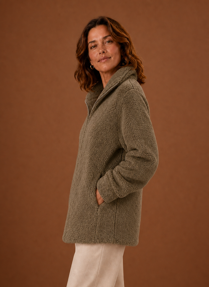 Fleece sherpa jas dames – afbeelding 10
