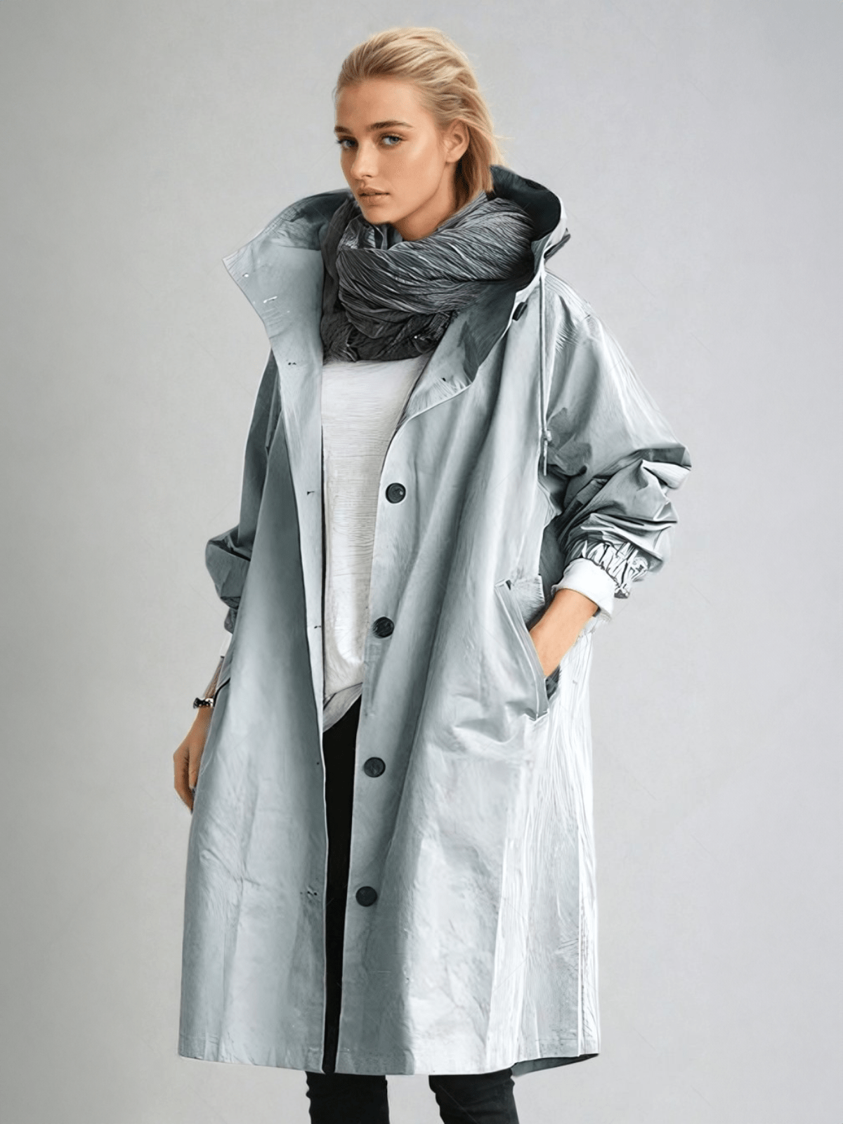 Trenchcoat Dames Oversized – Lange Overjas met Knopen