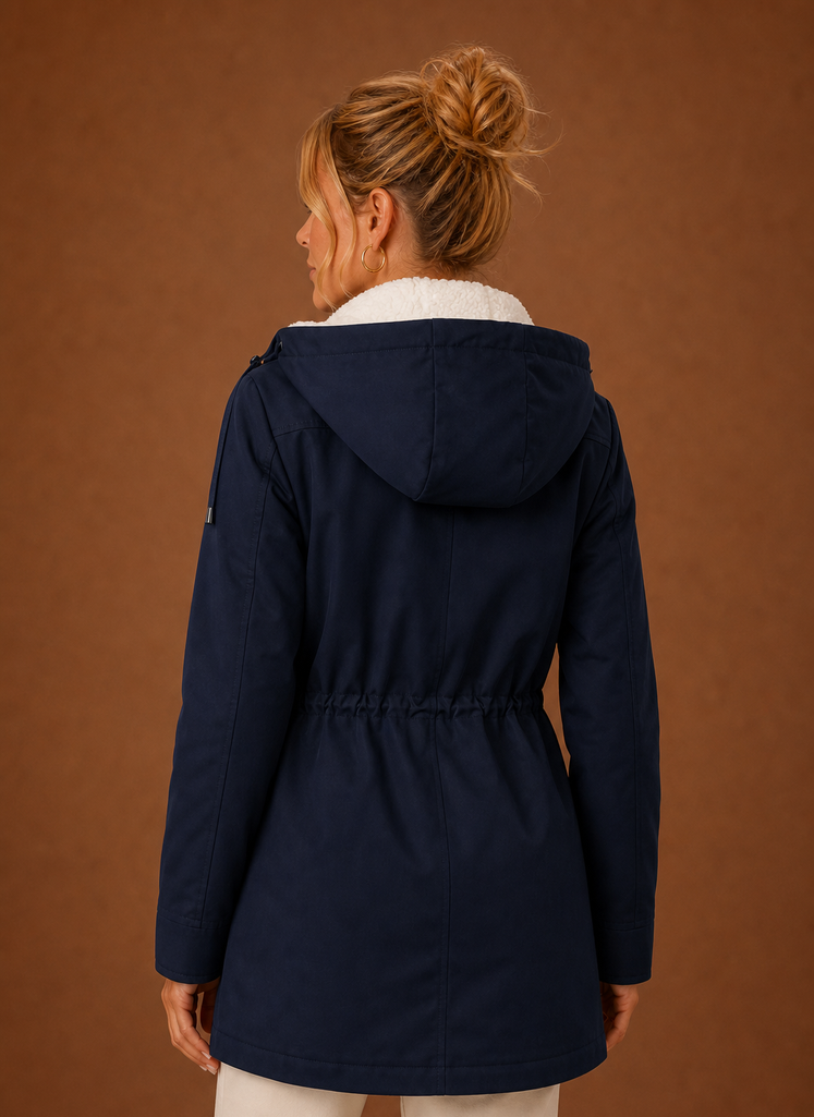 Lange parka dames met fleecevoering – afbeelding 11