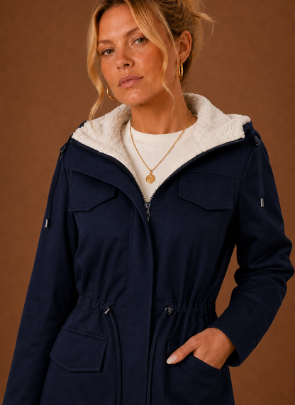 Lange parka dames met fleecevoering – afbeelding 12