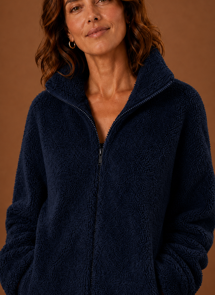 Fleece sherpa jas dames – afbeelding 8