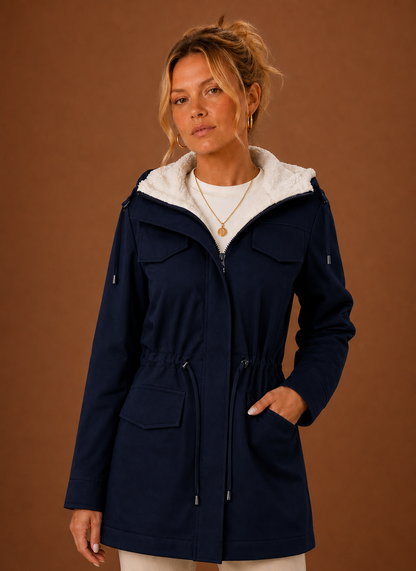 Lange parka dames met fleecevoering – afbeelding 9