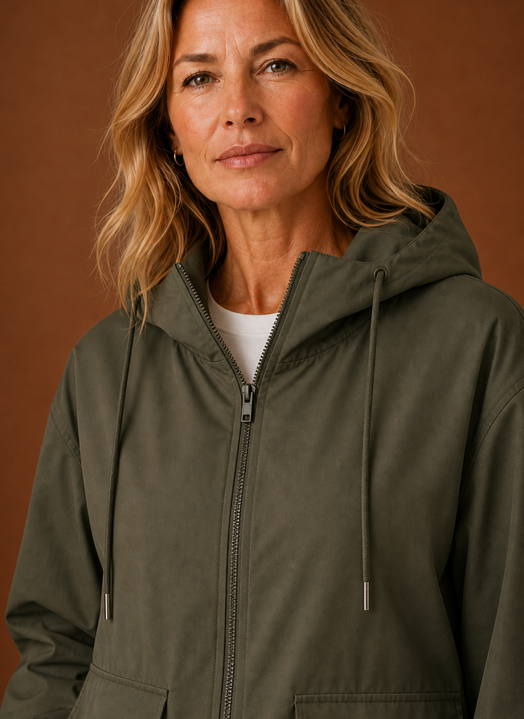 Licht windjack dames met capuchon – afbeelding 8