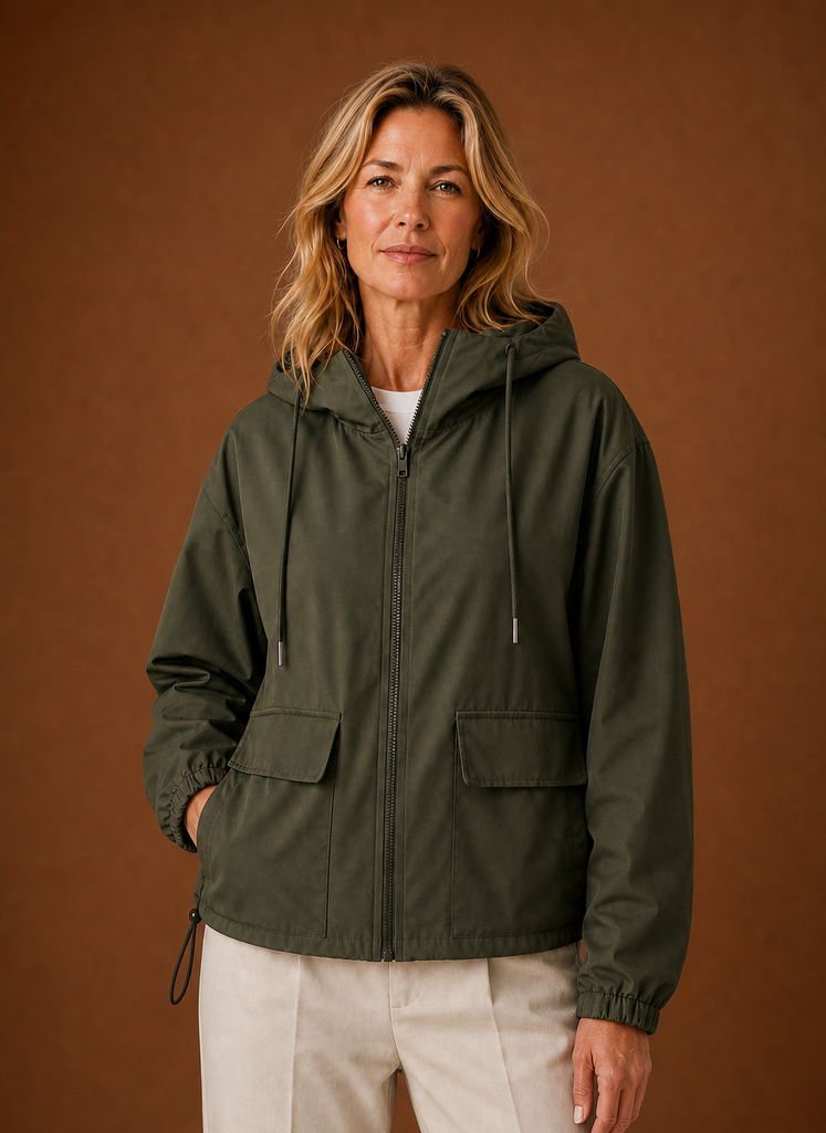 Licht windjack dames met capuchon – afbeelding 5