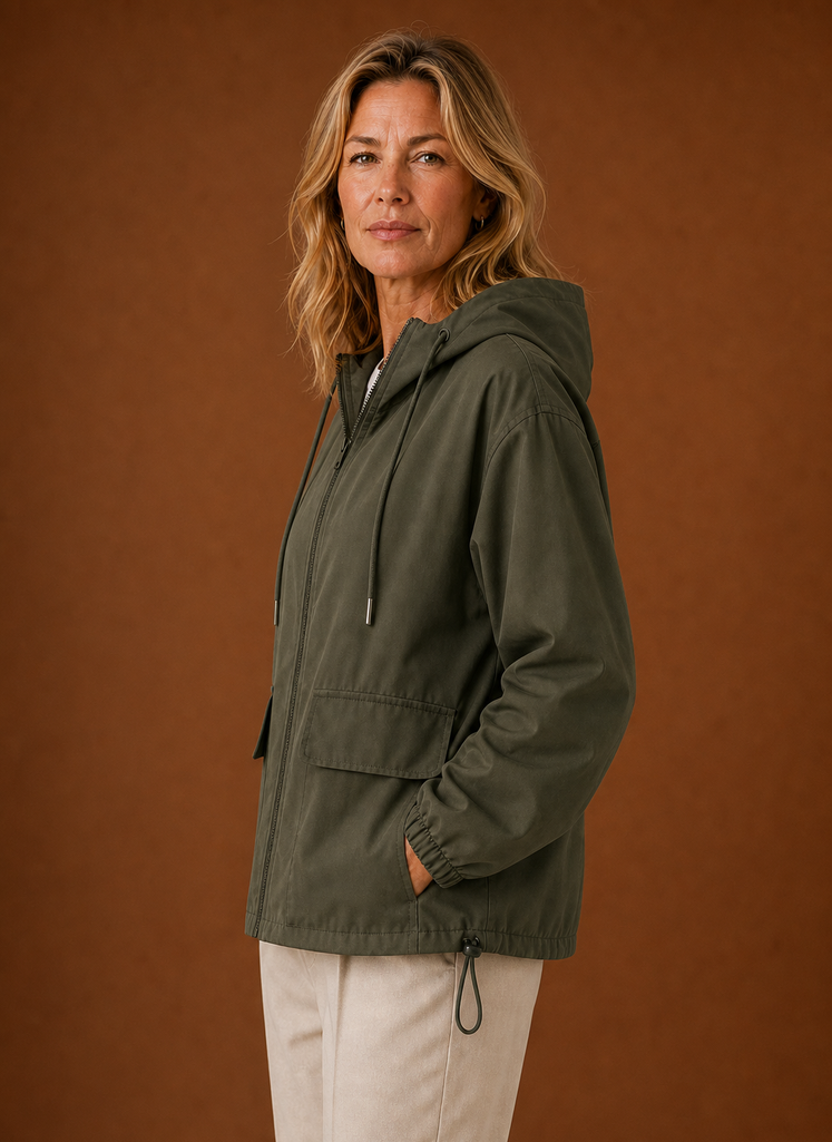 Licht windjack dames met capuchon – afbeelding 6