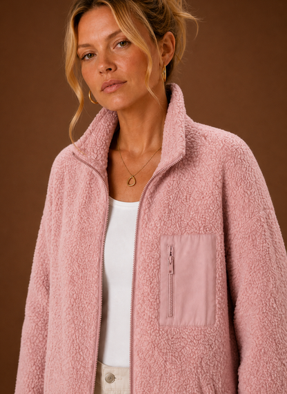 Sherpa teddy jas dames – afbeelding 8