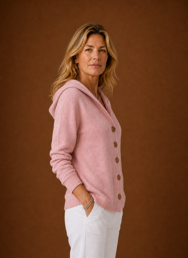 Gebreid vest dames met capuchon – afbeelding 10
