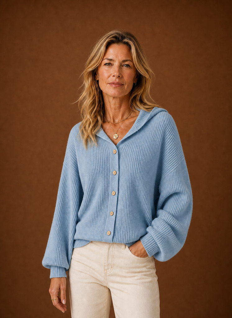 Gebreid vest dames met capuchon – afbeelding 9