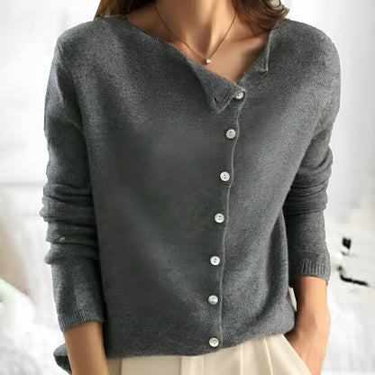 Virginia | Cardigan with Asymmetrical Button Closure