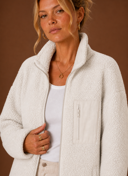 Sherpa teddy jas dames – afbeelding 16