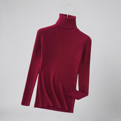 Women's Cashmere Turtleneck Sweater – Ribbed