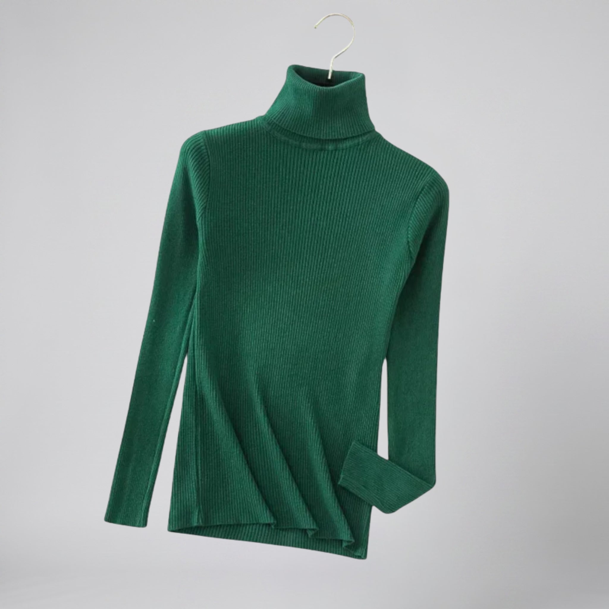 Women's Cashmere Turtleneck Sweater – Ribbed