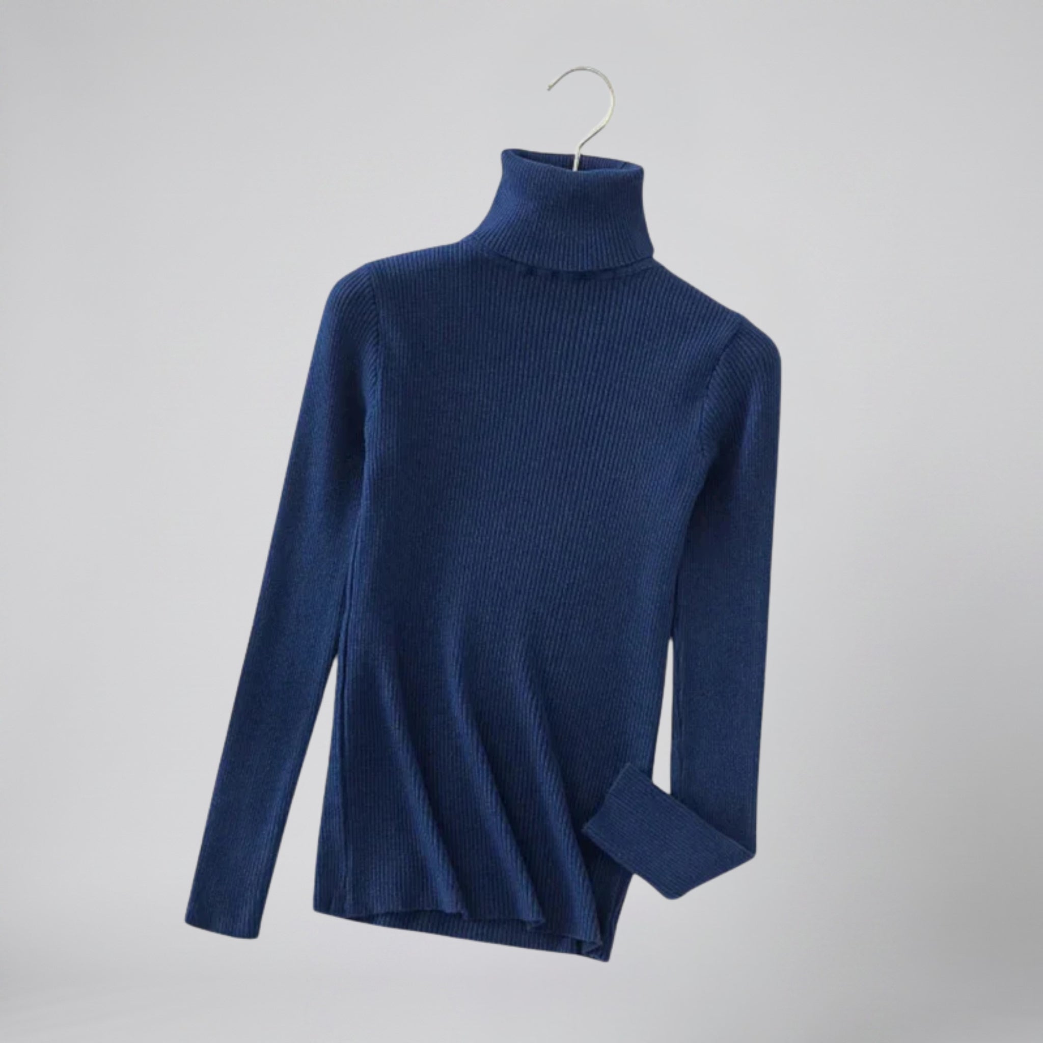 Women's Cashmere Turtleneck Sweater – Ribbed