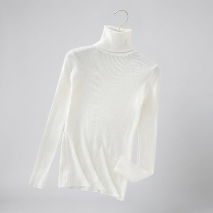 Women's Cashmere Turtleneck Sweater – Ribbed