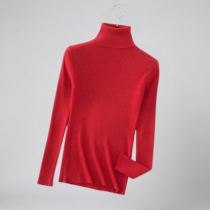 Women's Cashmere Turtleneck Sweater – Ribbed