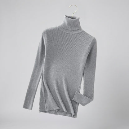 Women's Cashmere Turtleneck Sweater – Ribbed