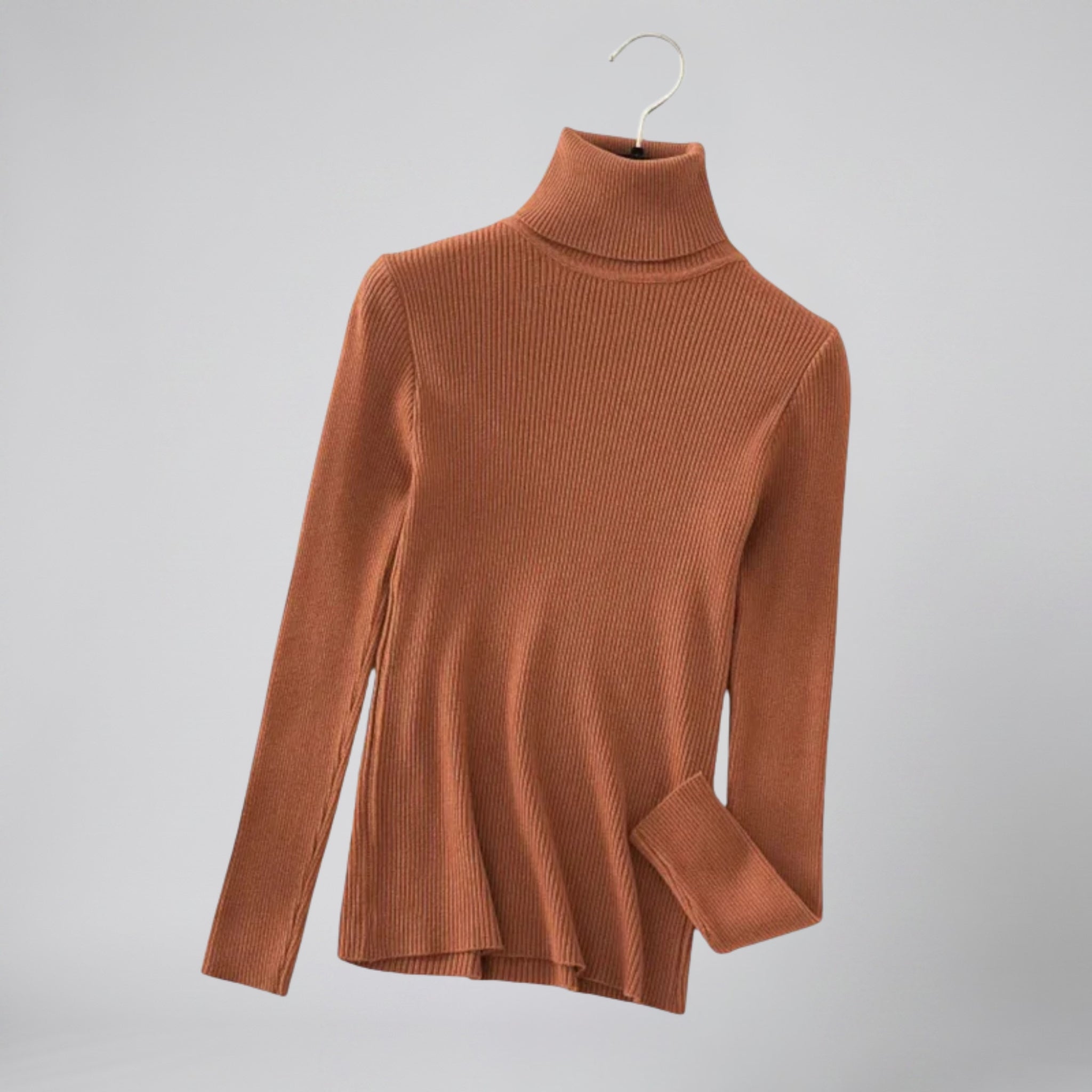 Women's Cashmere Turtleneck Sweater – Ribbed