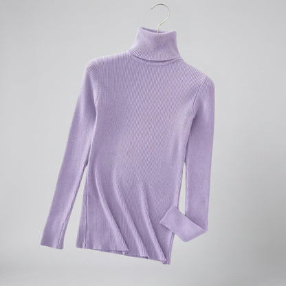 Women's Cashmere Turtleneck Sweater – Ribbed