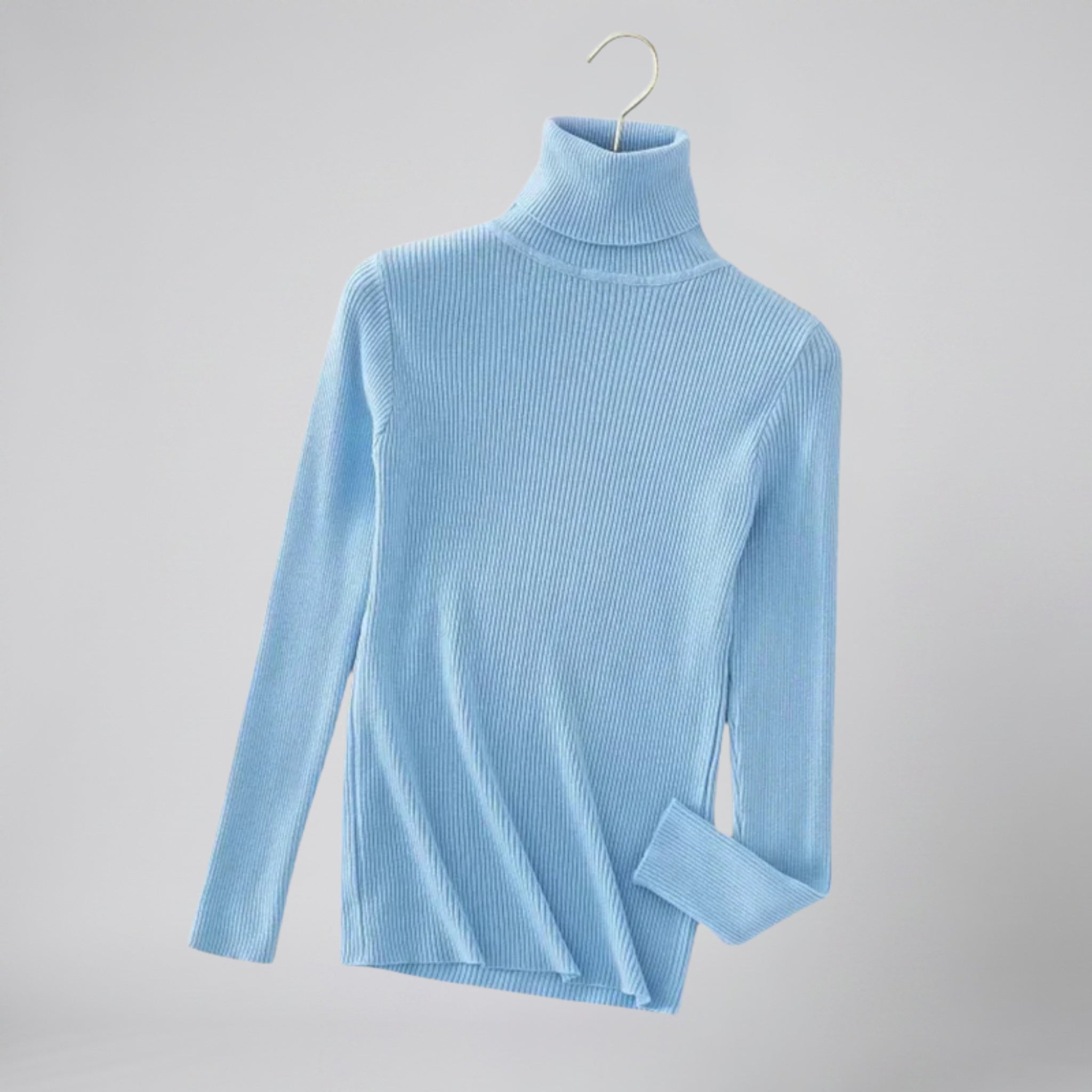Women's Cashmere Turtleneck Sweater – Ribbed